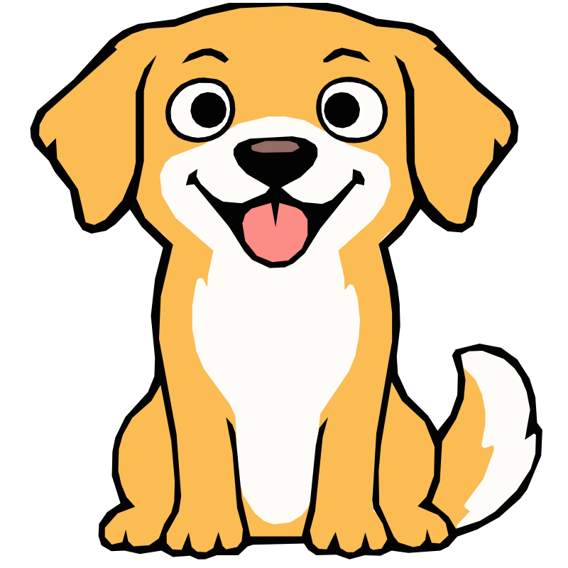Fetch, a happy golden puppy